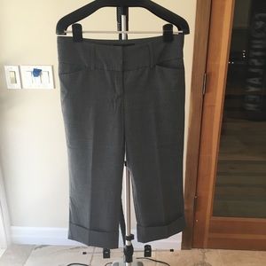 Express cropped editor pants, gray
